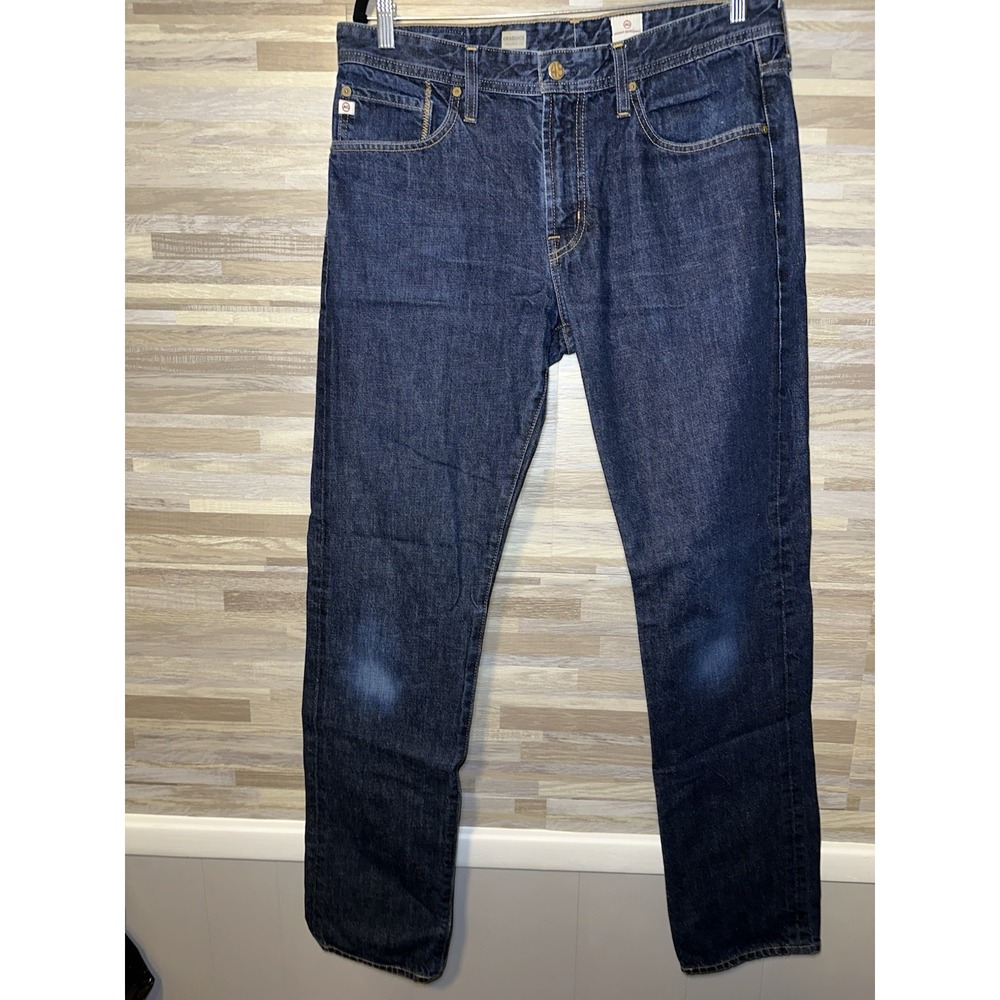 AG Adriano Goldshmied Jeans Graduate Mens 34x33 Denim Blue Indigo Tailored Leg